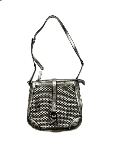 Burberry Platinum Woven Cross Bag 2010s