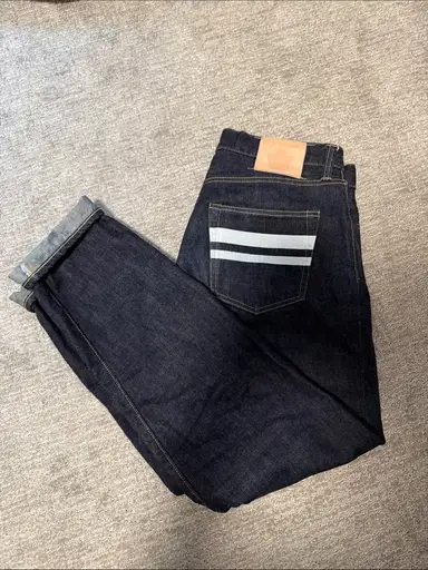 Momotaro Classic Japanese Raw Denim Jeans in Dark Indigo