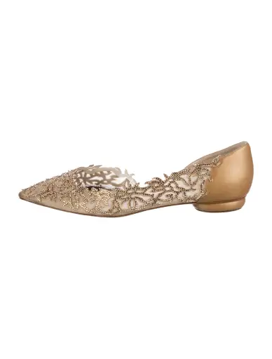 Mesh Lace Pattern Flats