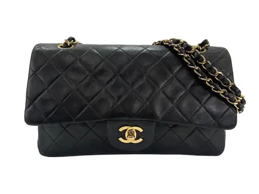 Chanel Classic Double Flap 25 Schwarz Gold