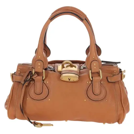Chloe Cognac Leather Medium Paddington Bag