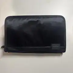コラボ/PORTER/財布/トラベルウォレット/ストーム/サックスバー/ブラック