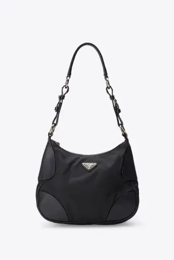 Vintage Prada Black Nylon Shoulder Bag