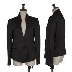 イッセイミヤケ フェットISSEY MIYAKE FETE リネンペーパー混Bマオカラージャケット 黒1