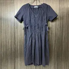 ISSEYMIYAKE  FETE イッセイミヤケ／サイドリボンギャザー／IF64FH505／半袖ワンピース 