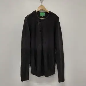(41) EMILY DAWN LONG Ribcage Cotton Crewneck ニット M コットン 無地 エミリードーンロング ブラック 26311302403