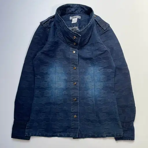 f/w2006 Issey Miyake denim embossed motif jacket
