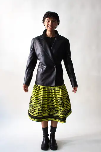 Alaia Black Double Breasted Leather Blazer