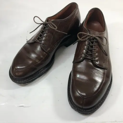 オールデン レザーシューズ Vチップ モディファイドラスト 54672 カーフ サイズ7D メンズ ブラウン Alden ビジネスシューズ 約25.0cm【LA】【中古】