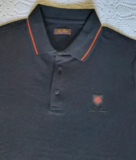 Polo Loro Piana nero uomo taglia M