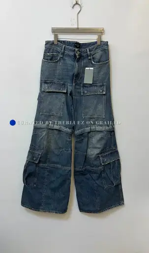 Balenciaga SS25 Light Blue Flared Jeans