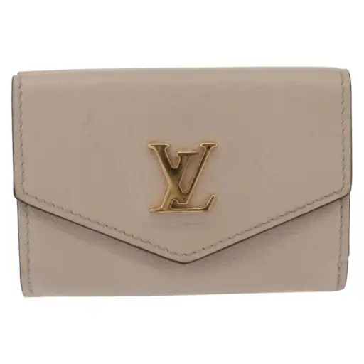 Louis Vuitton Lockmini Leather Beige Leather Wallets Accessory (Pre-Owned)