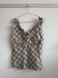 BURBERRY ノバチェック キャミソール フリル