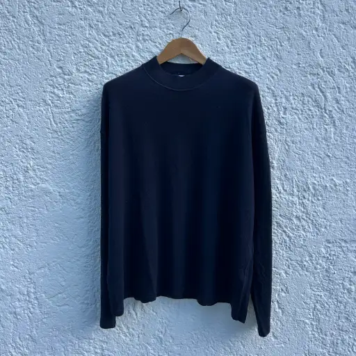 Blue Mockneck Sweater