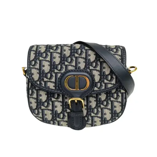 DIOR Dior Bobby Small 18 Navy Blue Canvas