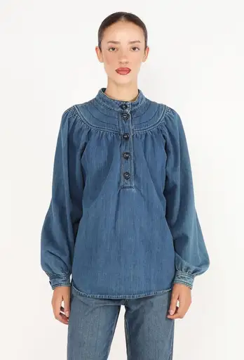 Denim Smock Tunic, Pre-Fall 2017