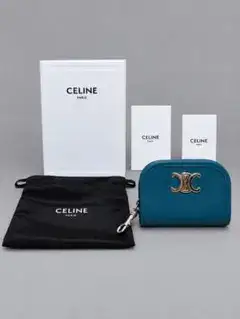 【新品未使用】CELINE トリオンフ キーリングウォレット ウルトラブルー