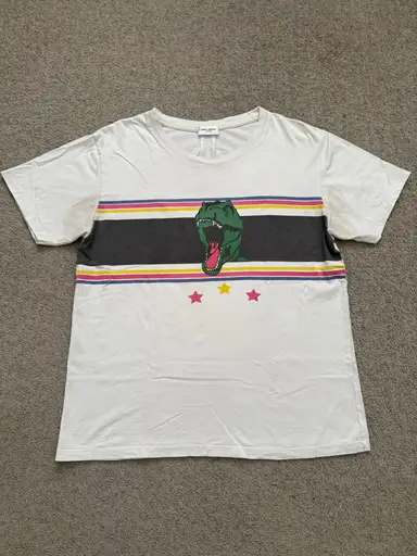 SS16 Saint Laurent by Hedi Slimane T-Rex Dinosaur T Shirt