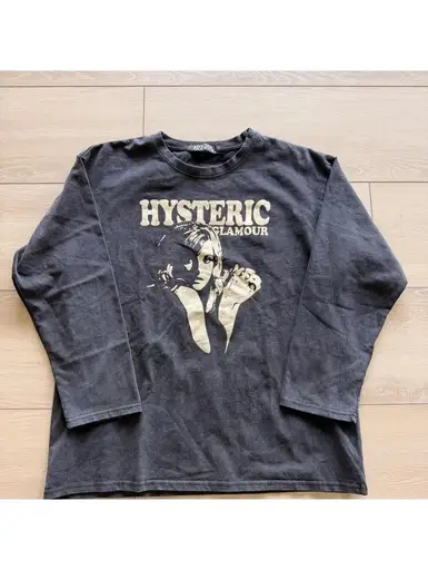 Hysteric Glamour Men's Black and Grey Tshirt