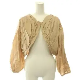 【中古】未使用品 エンリカ enrica 24SS SP BOLERO ボレロ 長袖 ギャザー F ベージュ /ES ■OS レディース 【ベクトル 古着】 260825