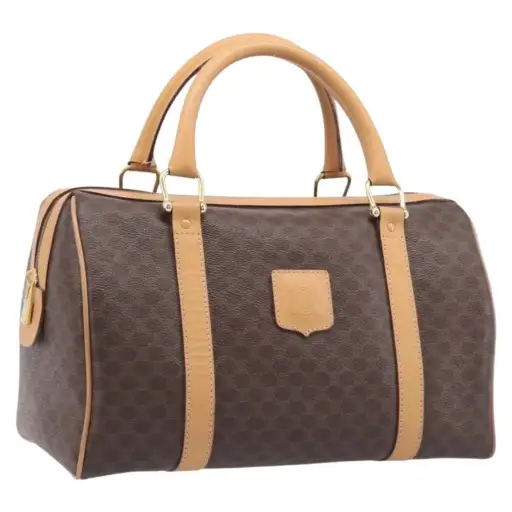 Celine Handbag Canvas Brown  Bag