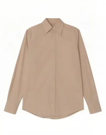 Dolce & Gabbana Mens Shirt Size 38 15 Medium Beige Cotton