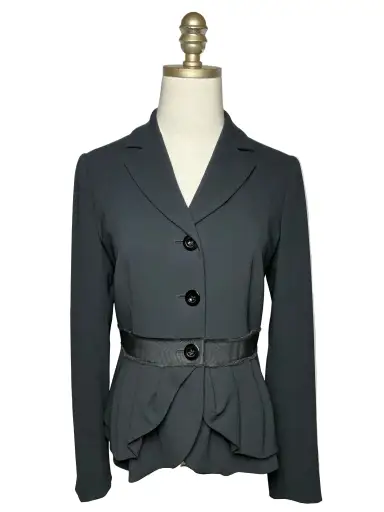 Women's Moschino Cheap + Chic Black Bow Vintage Y2K Pre-Owned Jacket