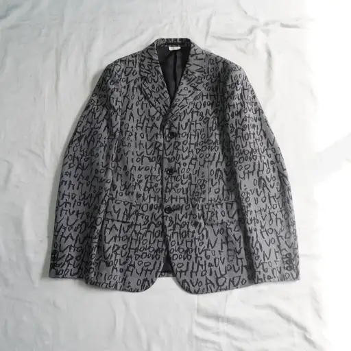"COMME des GARÇONS Homme Plus"edward goss graphic print blazer