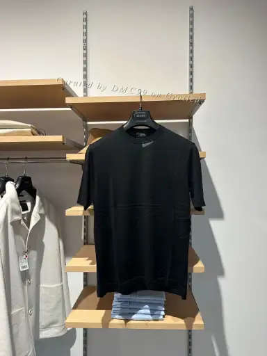 Zegna Black Wool Short-Sleeve T-Shirt