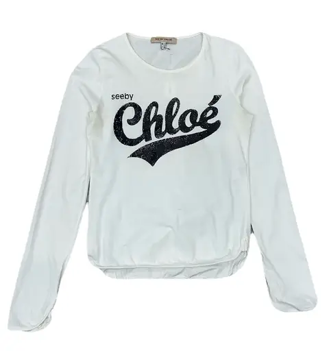 【 SEE BY CHLOÉ 】Logo Graphic Long Sleeve Top