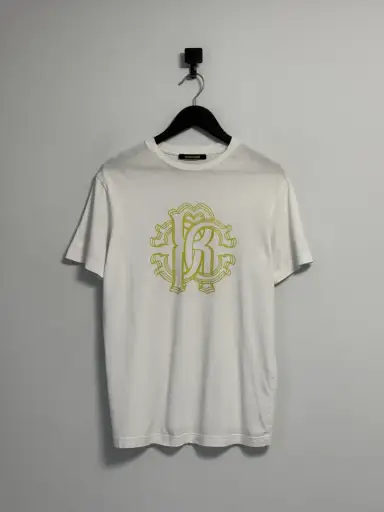 Roberto Cavalli Graphic T-Shirt Mens White RC Snake