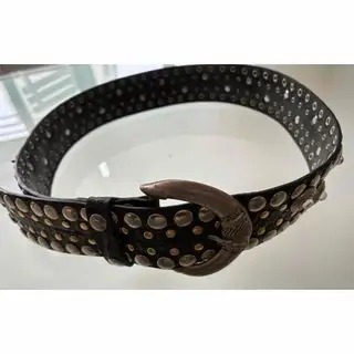 vintage italy nanni ナンニ 本革 ベルト 黒 ブラック　ユニセックス ナンニーニ(NANNINI)のメンズのファッション小物(ベルト)の商品詳細ページへのリンク