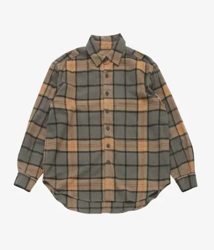 EVAN KINORI ''BIG SHIRT TWO | WOOL CASHMERE CHECK'' (BLACK/GREY/BEIGE)