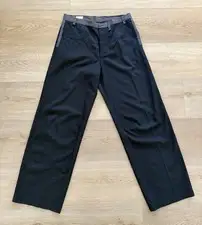 Dries Van Noten Black Straight Leg Trousers EU 48 / 32x32 Designer 
