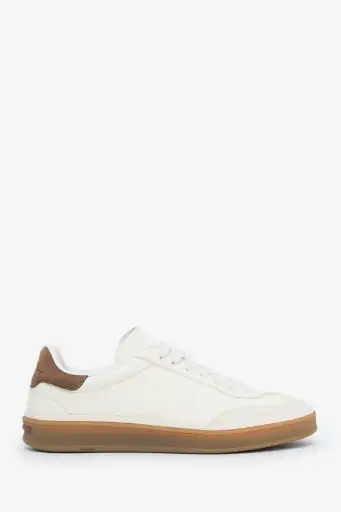 Loro Piana White Leather Suede Sneakers Size 36
