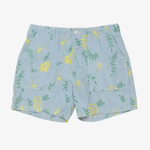 Embroidered Fatigue Shorts