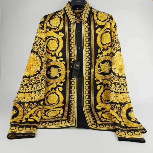 VERSACE Silk Shirt New & Authentic (Men's size:XL;)