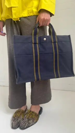 Striped Canvas Tote