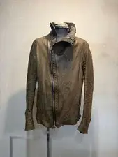 Incarnation Calf Leather M Jacket Gray Vintage Handfinished, Excellent Conditio