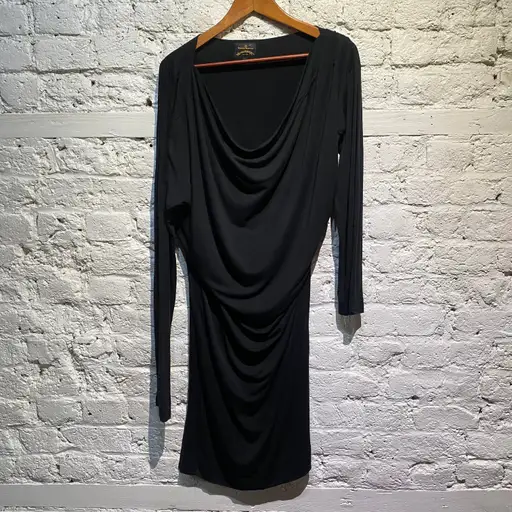VIVIENNE WESTWOOD ANGLOMANIA BLACK JERSEY DRESS