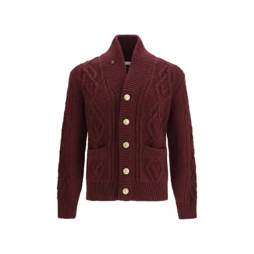 Bordeaux Cashmere Cardigan