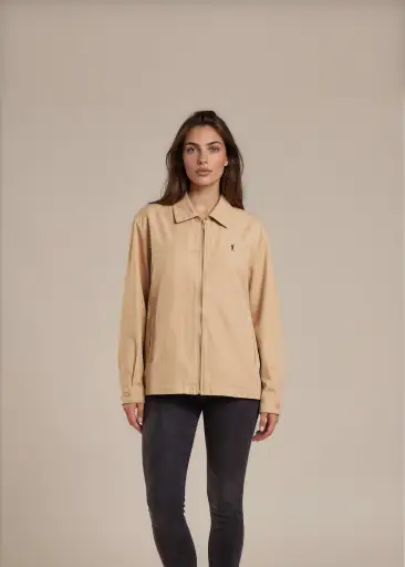 YSL Beige Harrington Jacket