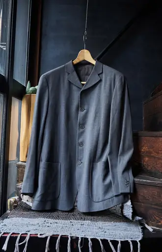 EMPORIO ARMANI Wool × Viscose Gabardine weave fabric  Five-button tailored jacket