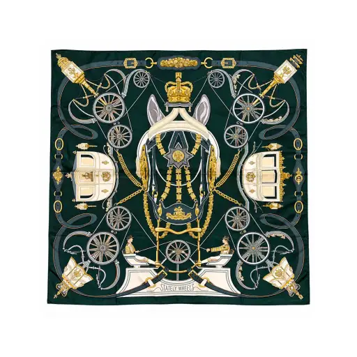 Lenço Hermès 100% Seda 90cm x 90cm