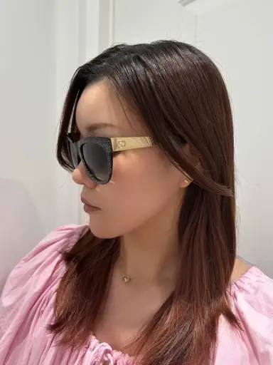 GUCCI / vintage glitter frame sunglasses.