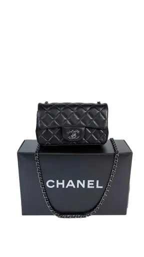 Chanel mini classic flap bag "So Black" new in original box