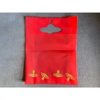 絕版品：正品VIVIENNE WESTWOOD VW 紅色經典土星logo PVC購物袋手提袋拖特包tote