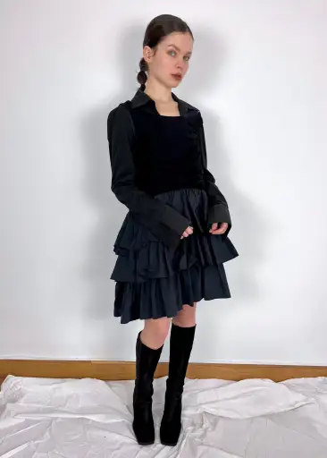 BALENCIAGA MULTI RUFFLE DRESS - 2009