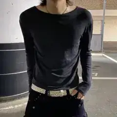 00s Y2K 5351 POUR LES HOMMES 短丈ロンT グレー