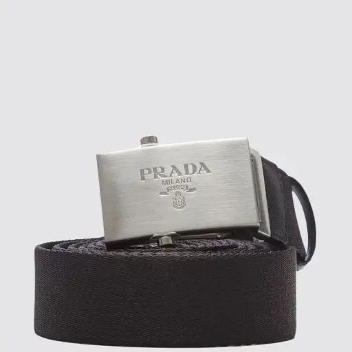 Black Gabardine Webbing Belt